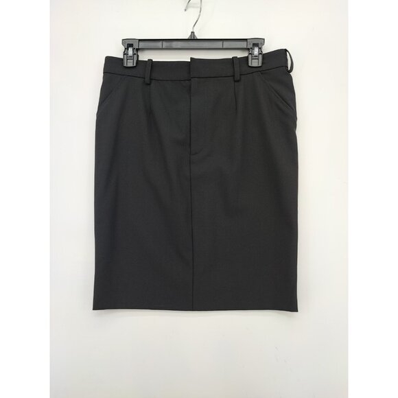 Balenciaga Paris Black Polyester Wool Blend Pencil Skirt Size 38 - Picture 1 of 9